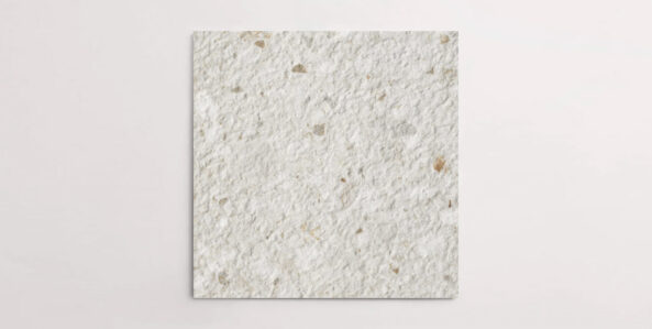 Nasco Stone + Tile's Forage Bianco 24" x 24" terrazzo-look 2CM porcelain paver.