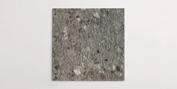 Nasco Stone + Tile's Forage Grigio 24" x 24" terrazzo-look 2CM porcelain paver.