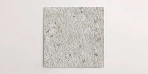 Nasco Stone + Tile's Forage Perla 24" x 24" terrazzo-look 2CM porcelain paver.